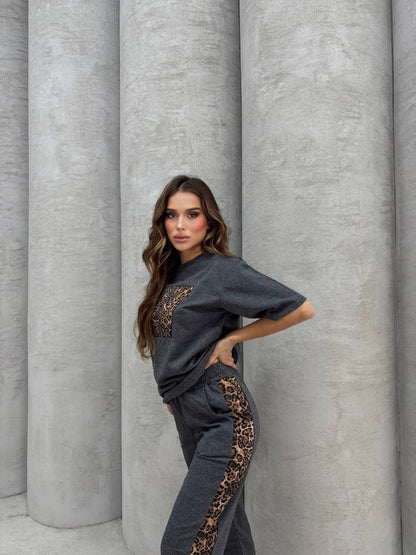W Leopard Track Suit