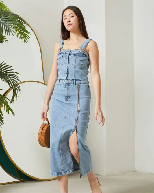 Denim Corset Top