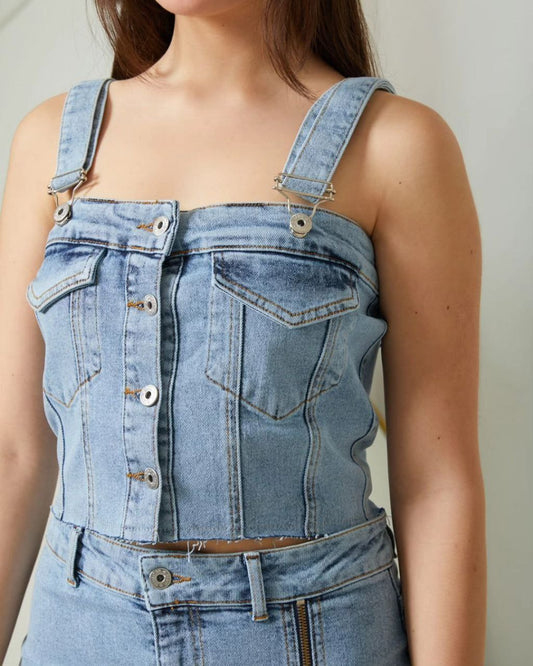 Denim Corset Top