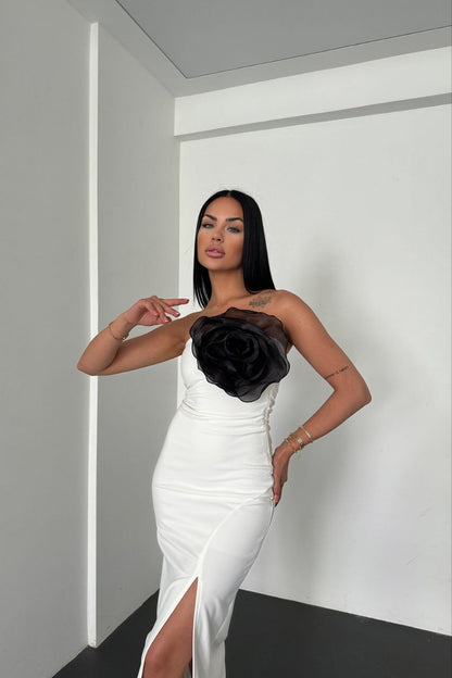 Black Rose White Dress