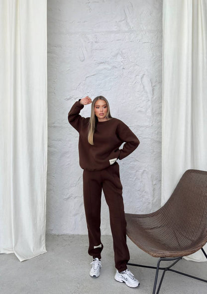 Fleece Brown Tracksuit