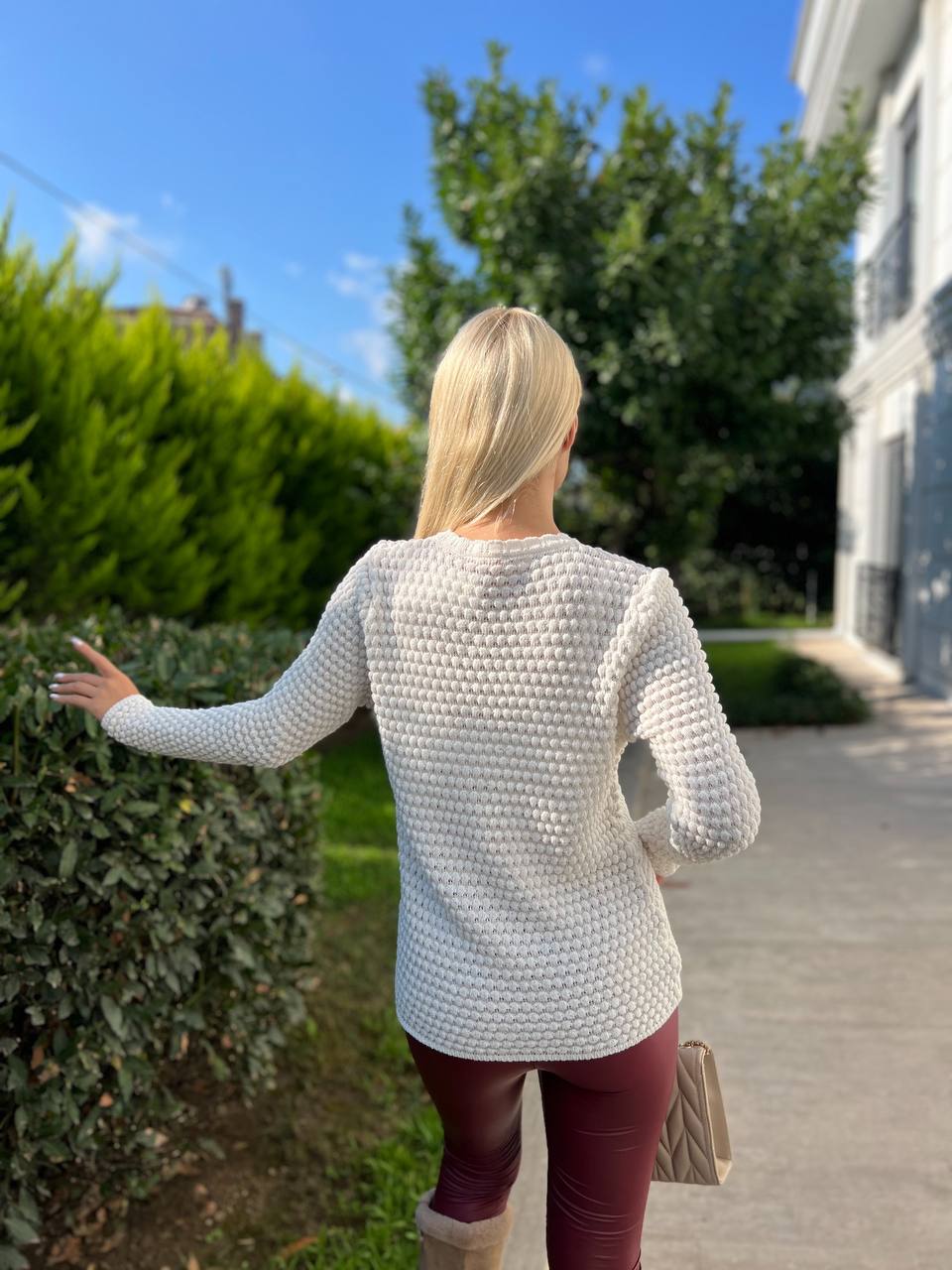 White Chunky Knit Cardigan