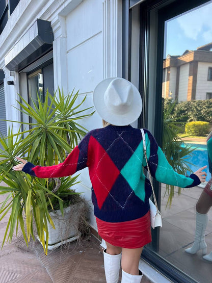 Argyle Pattern Sweater