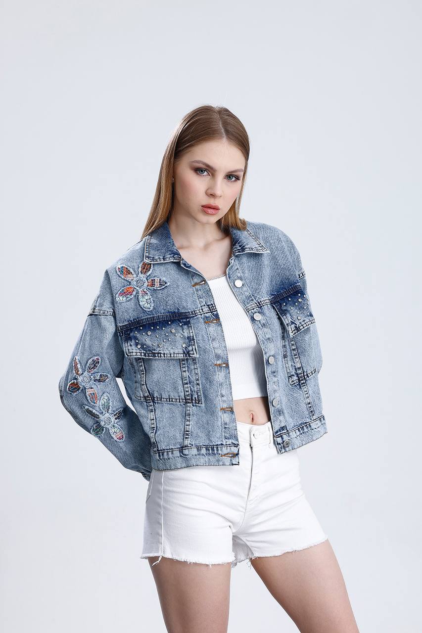 Rose Denim Jacket