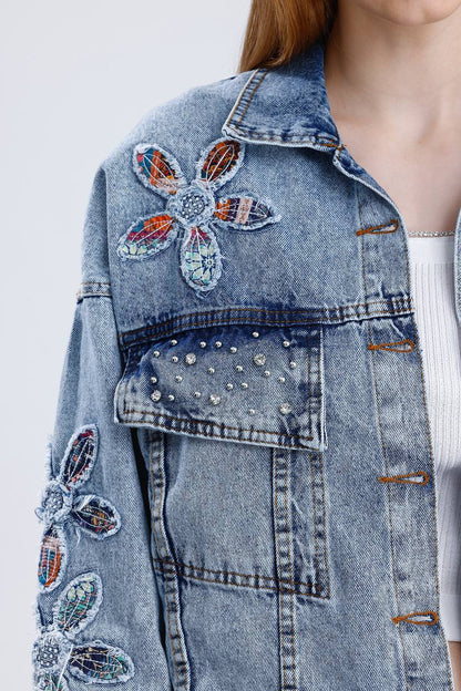 Rose Denim Jacket