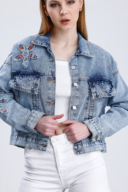 Rose Denim Jacket