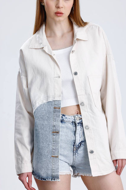 Half Denim Shirt