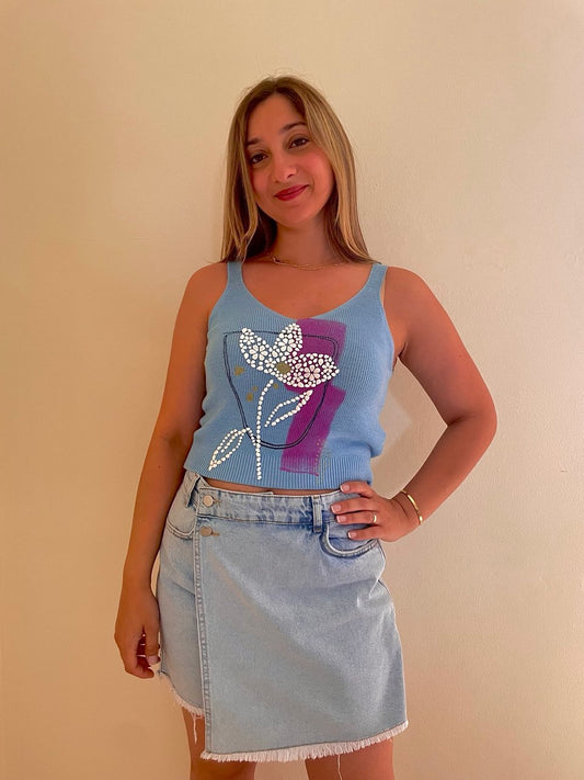 Blue Denim Skort