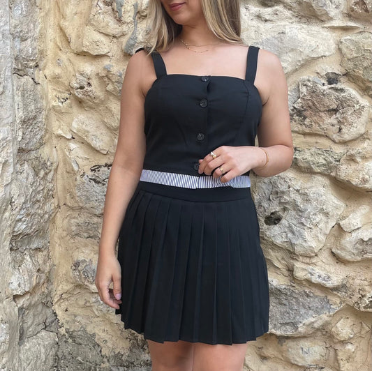 Button-Front Crop Top