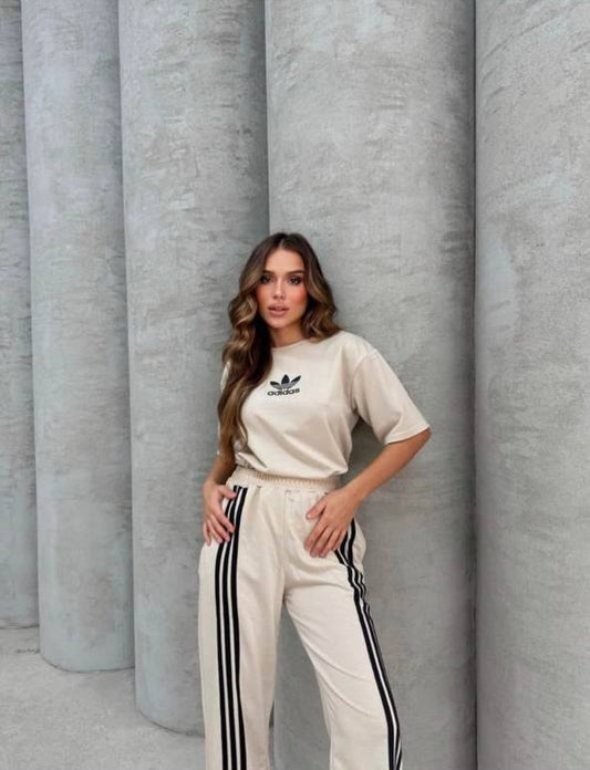 Beige Track Suit
